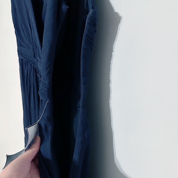 NWT J.Crew Mirabelle Silk Chiffon Dress in Navy - Picture 6 of 9